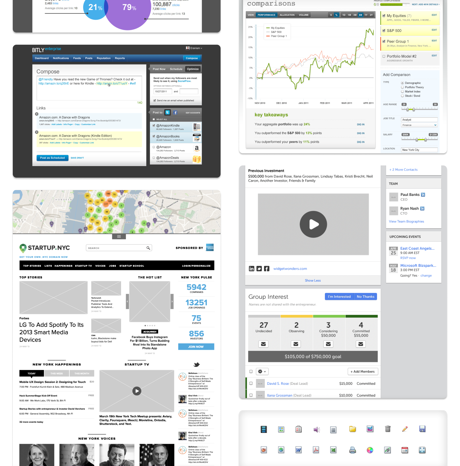 Junica designs for various clients